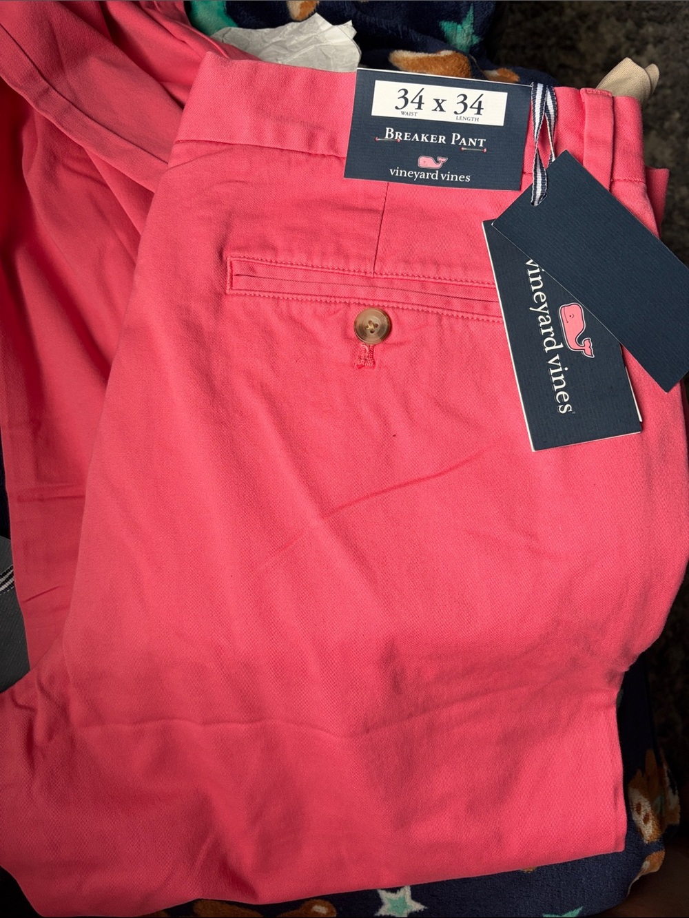 Vineyard Vines Breaker Pant in Coral Pink - Men's